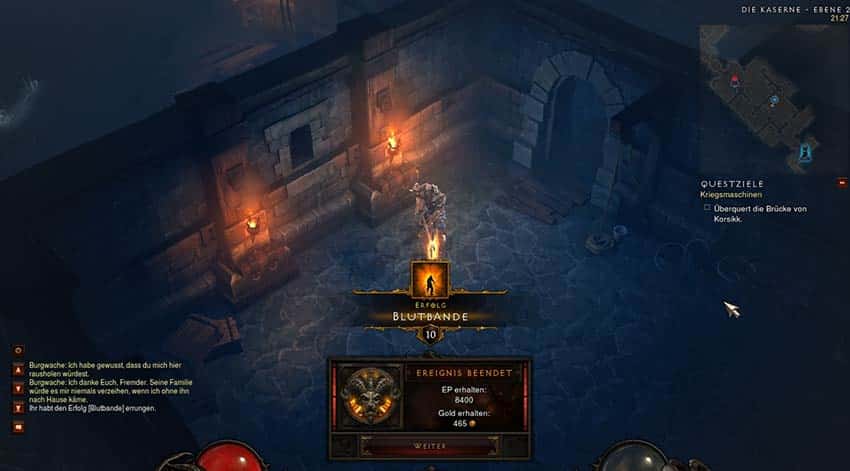 Diablo 3 Blutbande - Nebenquests und Erfolge 2 Diablo 3 Blutbande