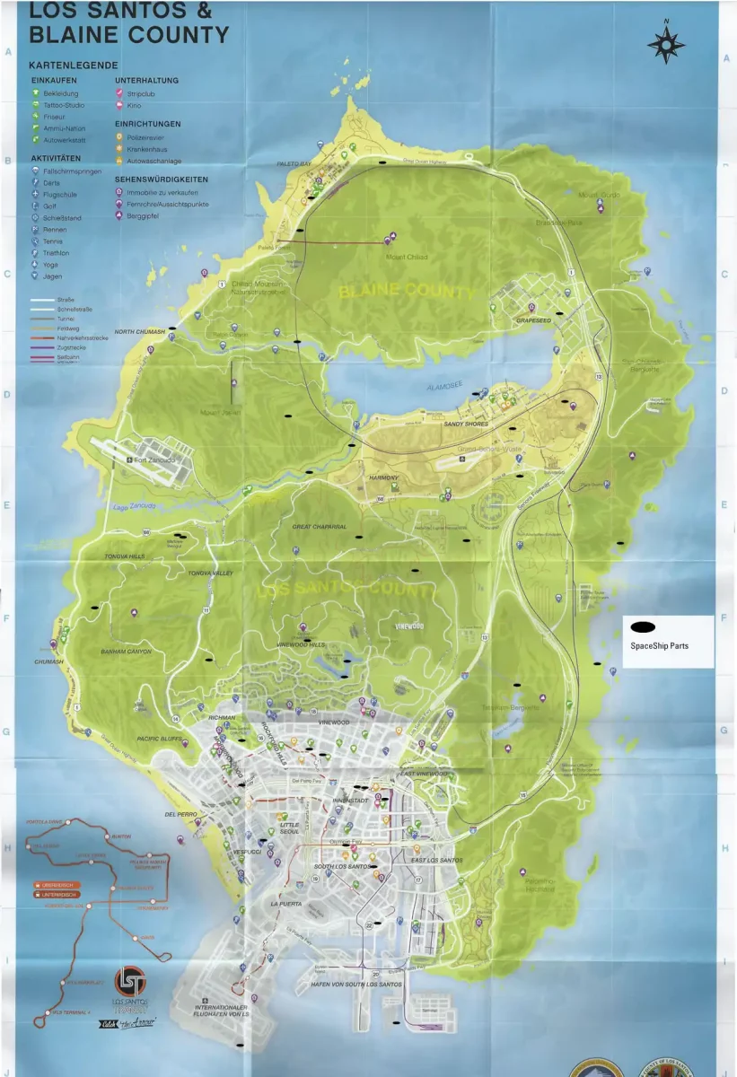 Alle Raumschiffteile in GTA 5