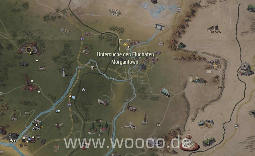Fallout 76 Findet den Flughafen