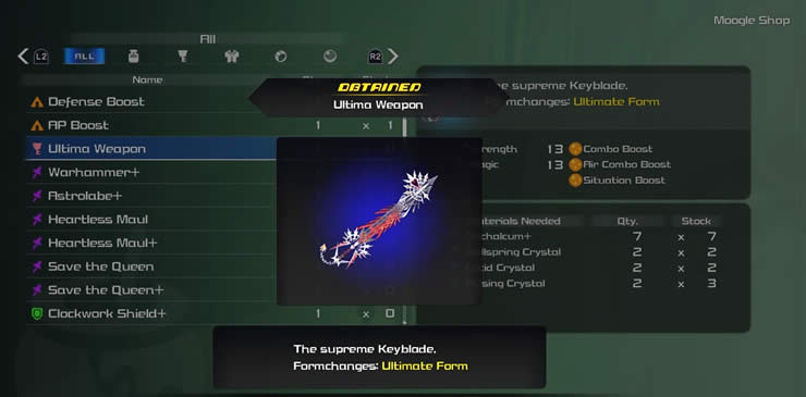 Kingdom Hearts 3 Ultima Waffe