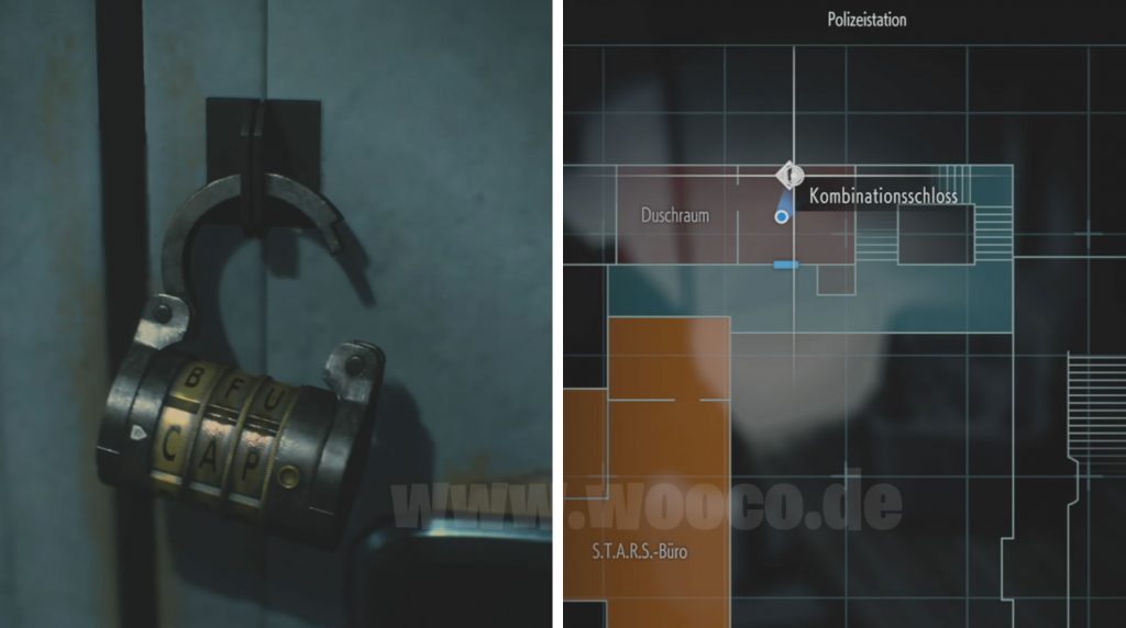 Resident Evil 3 Remake - Alle Tresor Codes und Kombinationen 5 Code Duschraum