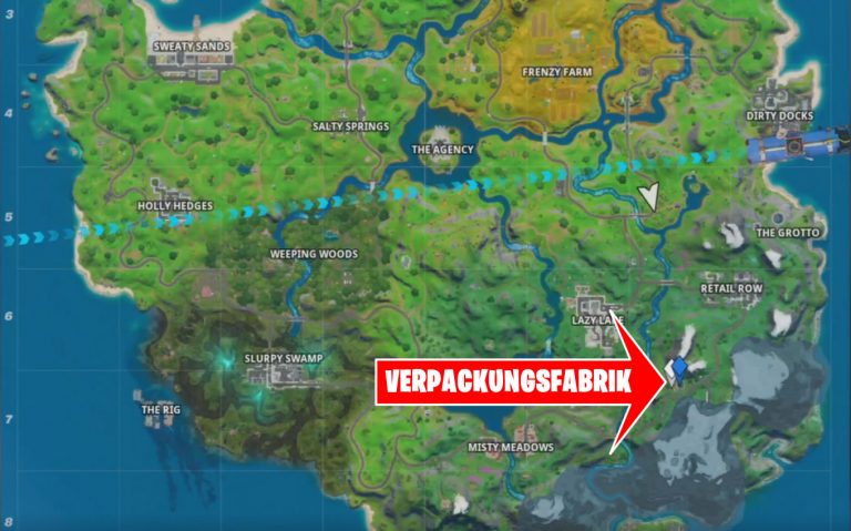 Fortnite Verpackungsfabrik Karte