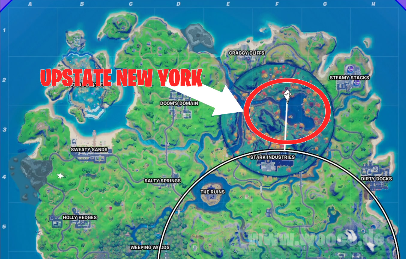 Fortnite Upstate New York Standort Map Woche 10 S4