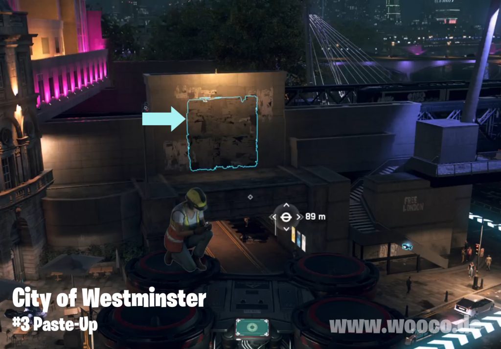 Watch Dogs Legion Paste-Up Fundorte - Alle Graffiti Standorte 7 WDL Westminster Paste-Up Map