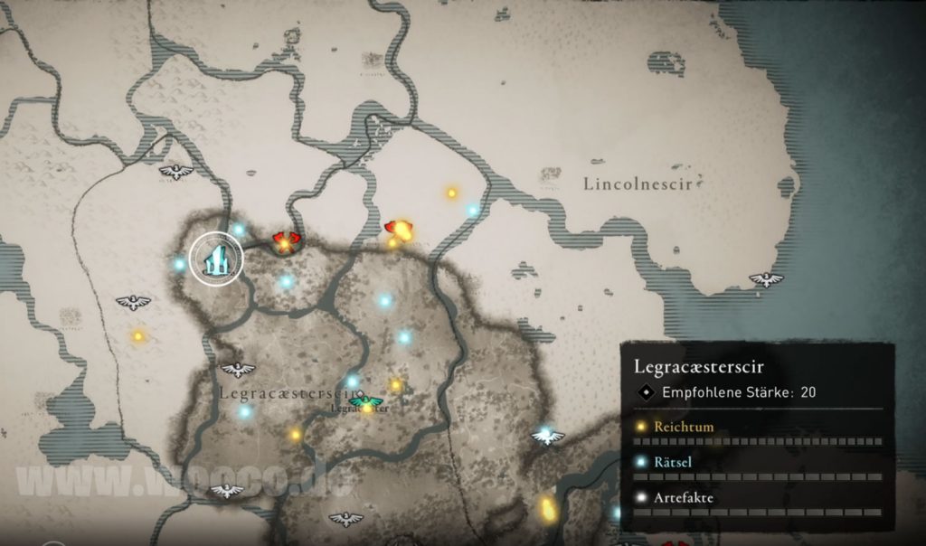 Menhir Rätsel Cosinton Map