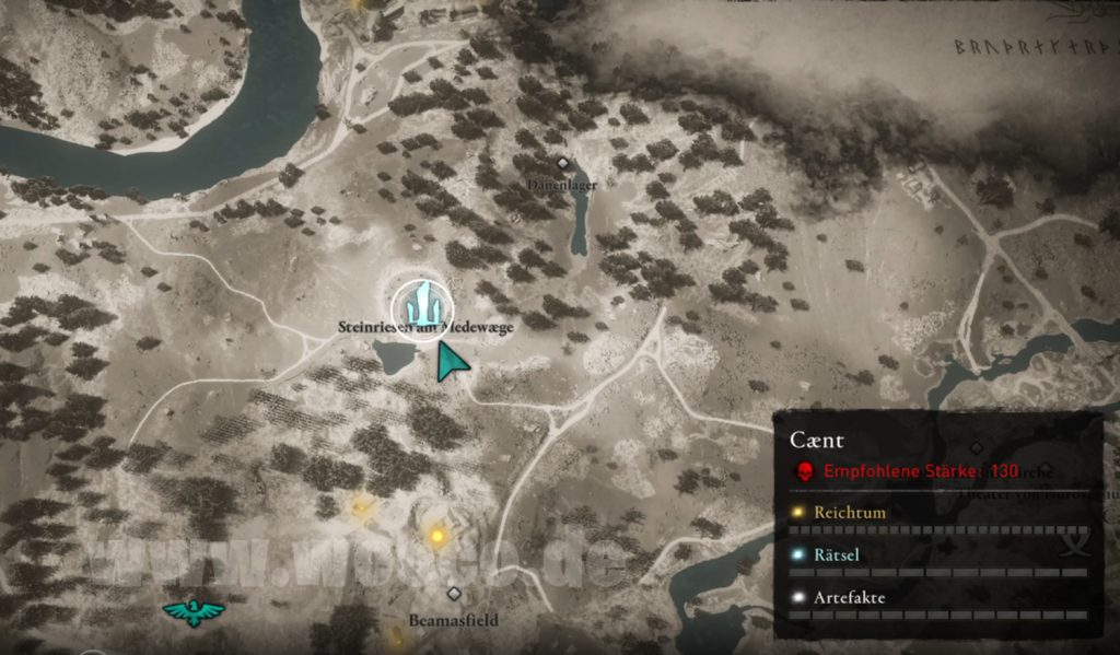 ACV Steinreisen Menhir Rätsel Map
