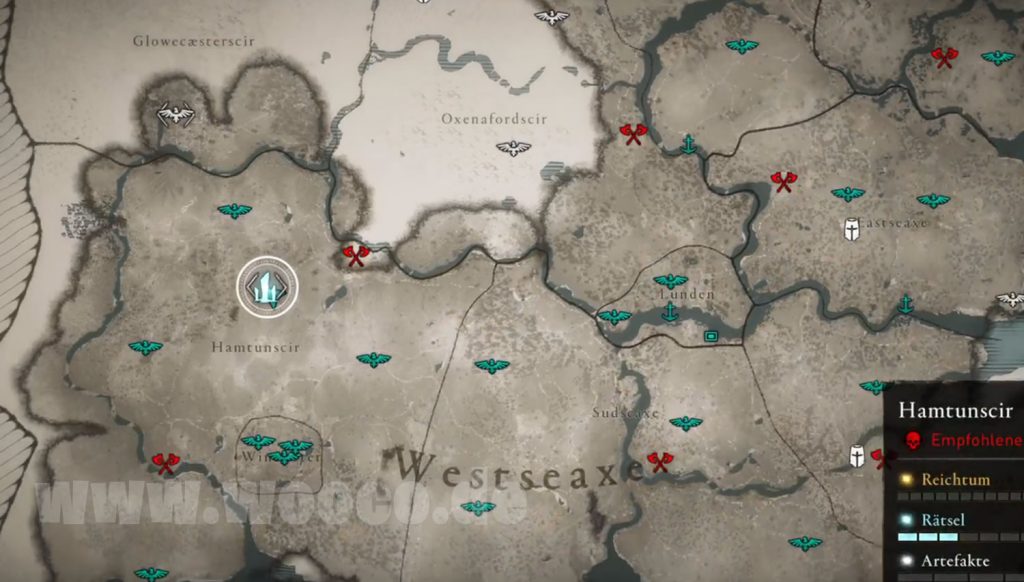 AC Valhalla Stanheng Menhir Map