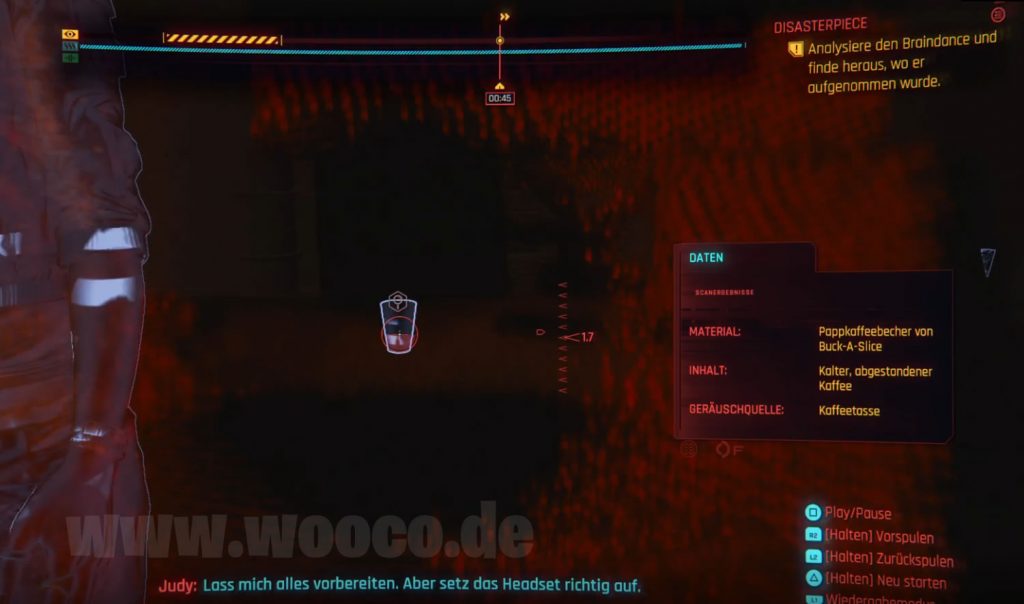 CP77 Disasterpiece Braindance Hinweise