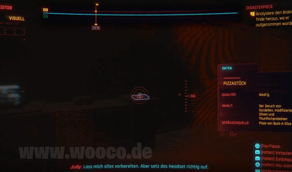 CP77 Disasterpiece Braindance Hinweise