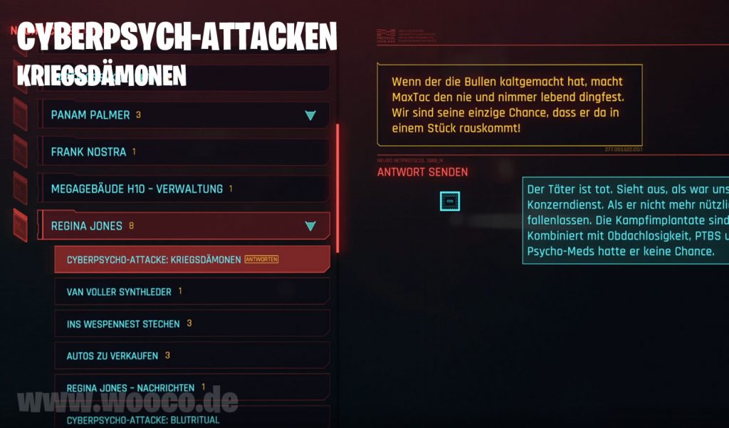 Cyberpsycho Kriegsdämon Map