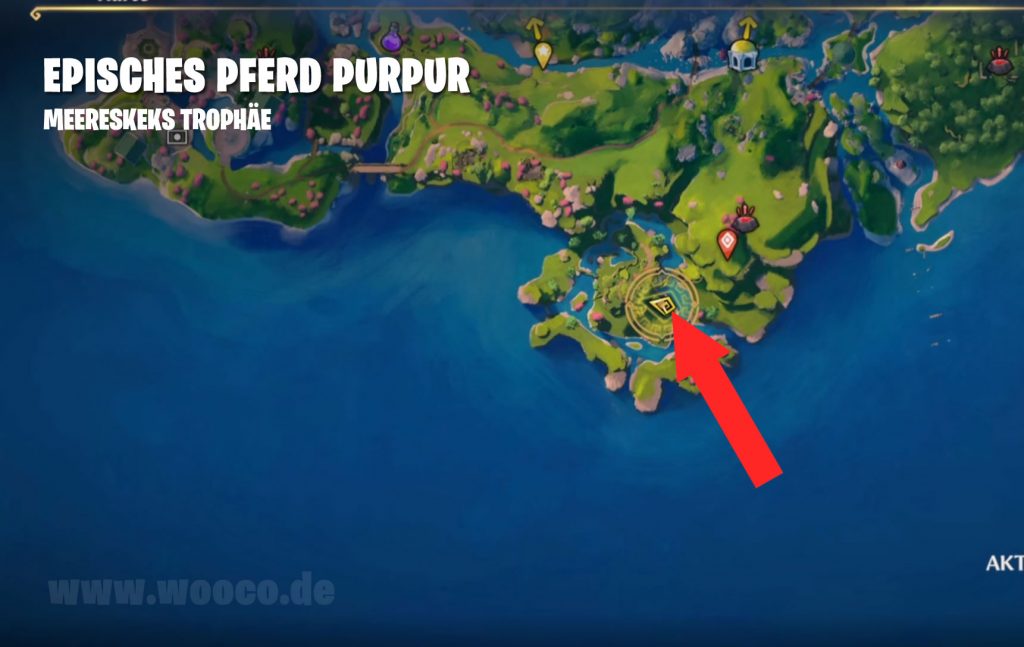 Immortals Fenyx Rising - Meereskeks Trophäe - Episches Reittier Fundort 2 Meereskeks Trophäe Immortals Fenyx