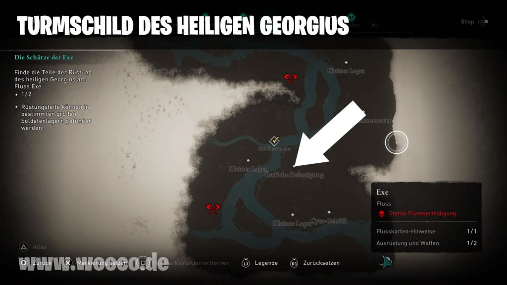 Assassin's Creed Valhalla: Die Schätze der Exe - Georgius Rüstung 3 ACV Turmschild Exe