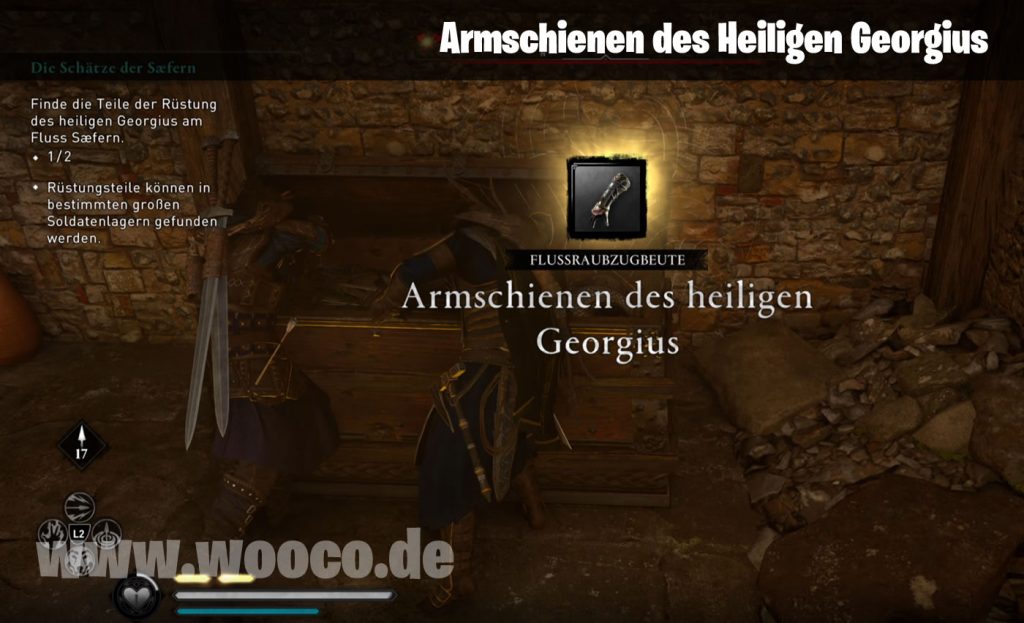 Assassin's Creed Valhalla: Die Schätze der Saefern - Georgius Rüstung 1 Armschienen Georgius ACV Map