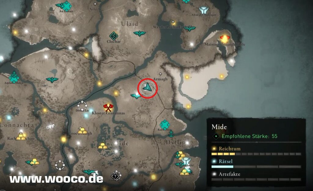 AC Valhalla Zorn der Druiden: Schatzkarten Fundorte und Lösungen 4 Schatzkarte Brega Fundort