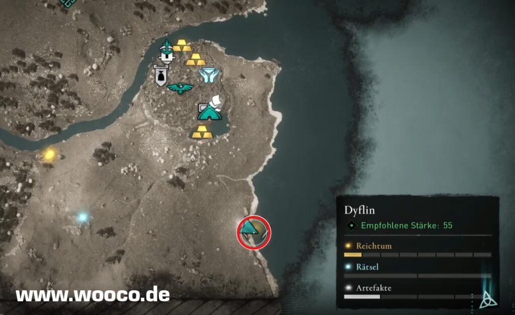 AC Valhalla Zorn der Druiden: Schatzkarten Fundorte und Lösungen 1 Schatzkarte Dyflin Fundort