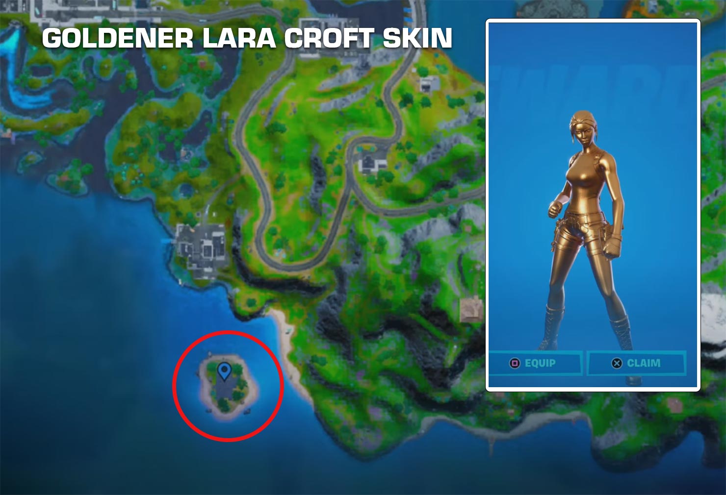 Goldenes Lara Croft Outfit Freischalten Geheime Fortnite Herausforderung