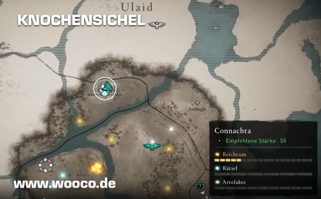 Assassin's Creed Valhalla: Doppelter Ärger - Sichelwaffen Fundorte 2 Knochensichel ACV Druiden