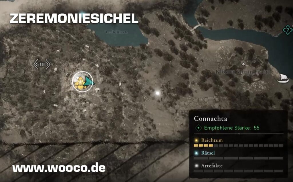 Assassin's Creed Valhalla: Doppelter Ärger - Sichelwaffen Fundorte 3 Zeremoniesichel ACV Druiden
