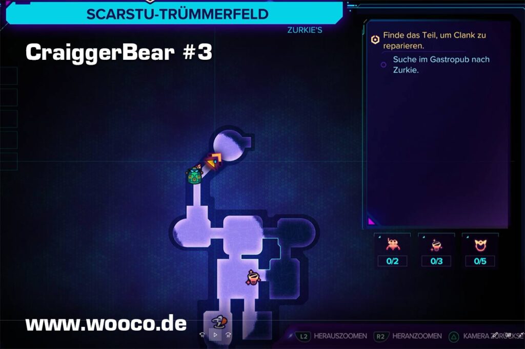 Ratchet & Clank: Rift Apart CraiggerBears Fundorte und Tipps 6 CraiggerBear 3 Map Scarstu