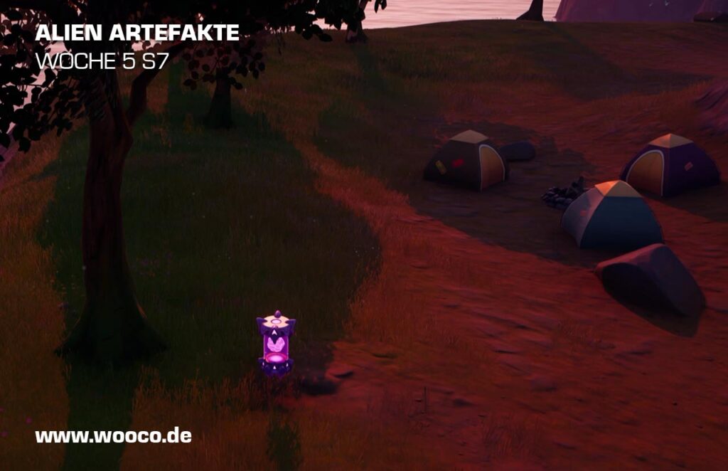 Fortnite Alien-Artefakte Woche 5 - Alle Fundorte auf der Map 4 Alien Artefakt Craggy Woche 5
