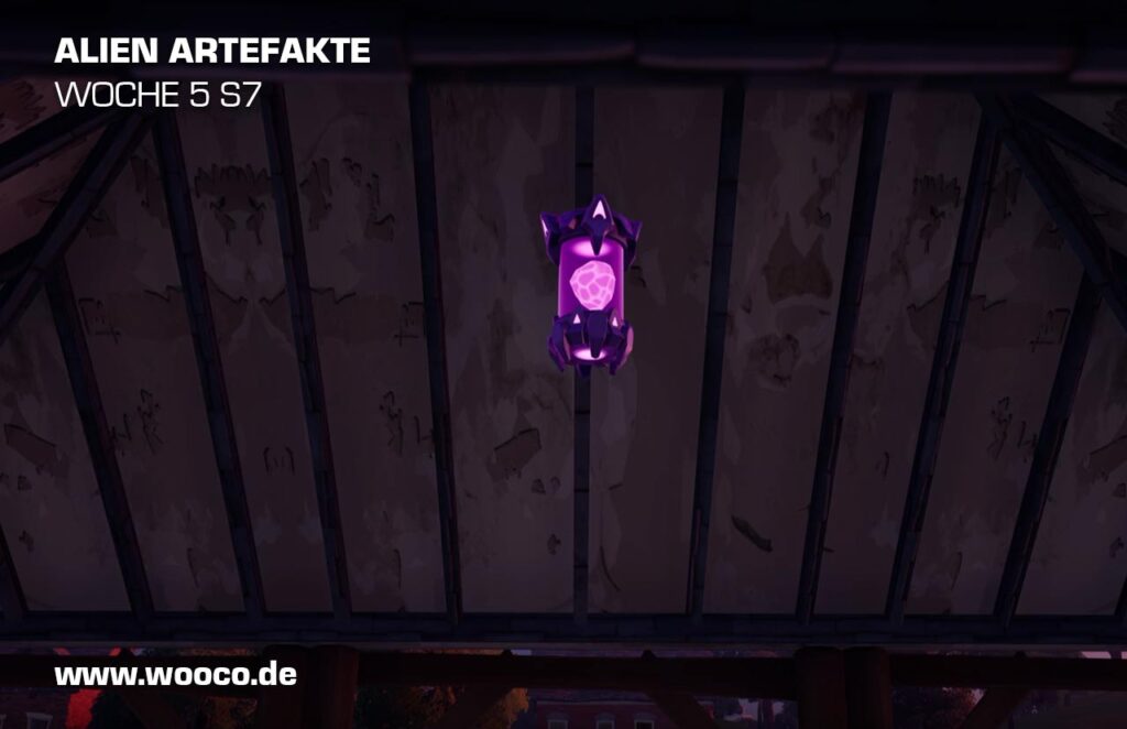 Fortnite Alien-Artefakte Woche 5 - Alle Fundorte auf der Map 5 Alien Artefakt Pleasant Park Woche 5
