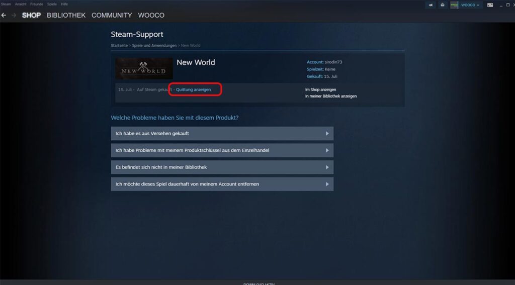 New World Beta auf Steam Herunterladen - Problemlösung 3 New World Steam Beta Zugang 02