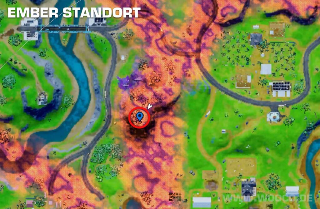 Ember auf der Fortnite Map finden