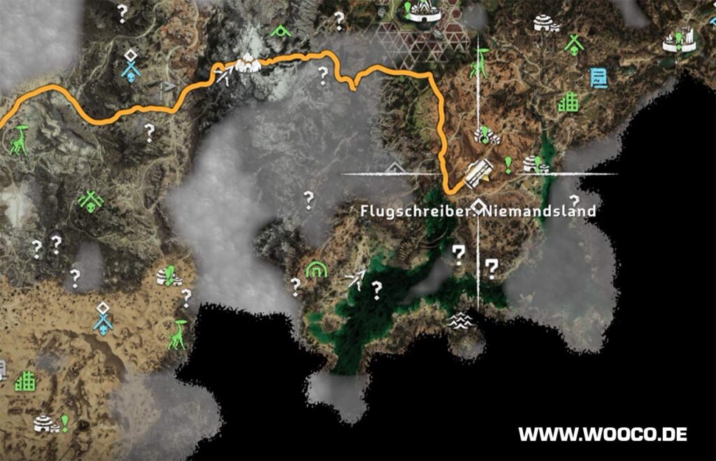 Horizon Forbidden West: Alle Flugschreiber Standorte auf der Map 3 Black Box #1 Niemandsland