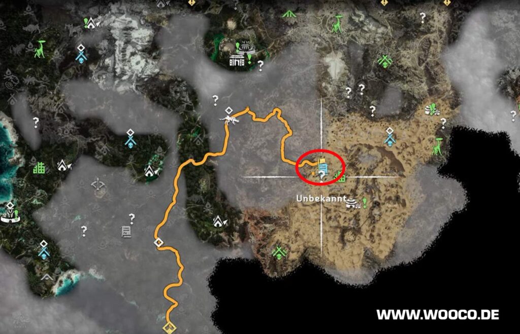 Horizon Forbidden West: Alle Flugschreiber Standorte auf der Map 14 Flugschreiber #6 Stillsande