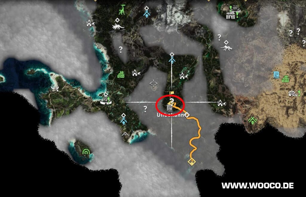 Horizon Forbidden West: Alle Flugschreiber Standorte auf der Map 20 Flugschreiber #9 Regenpfad