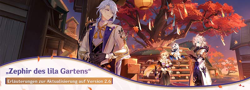 Genshin Impact Update 2.60 - Zephir des lila Gartens Patch Notes 1 Genshin Impact 2.6