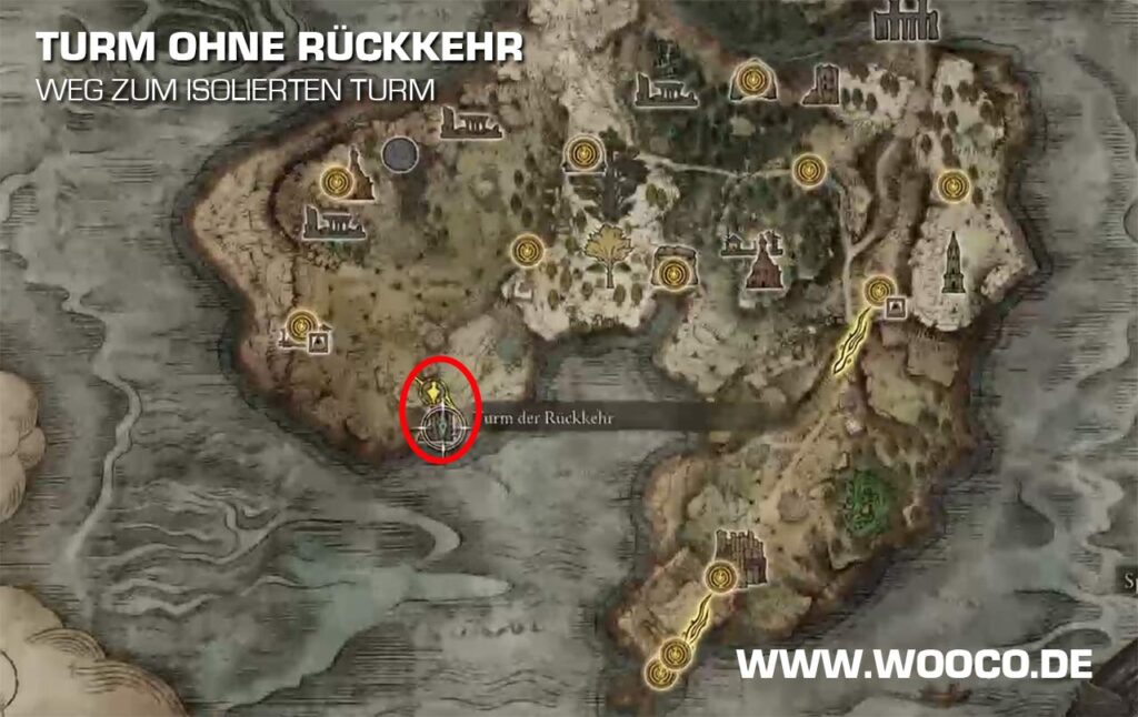 Der Weg zum Isolierten heiligen Turm in Elden Ring