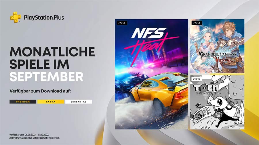 PS Plus Essential September Spiele