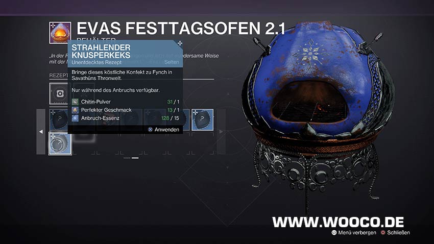 Destiny 2 Knusperkeks