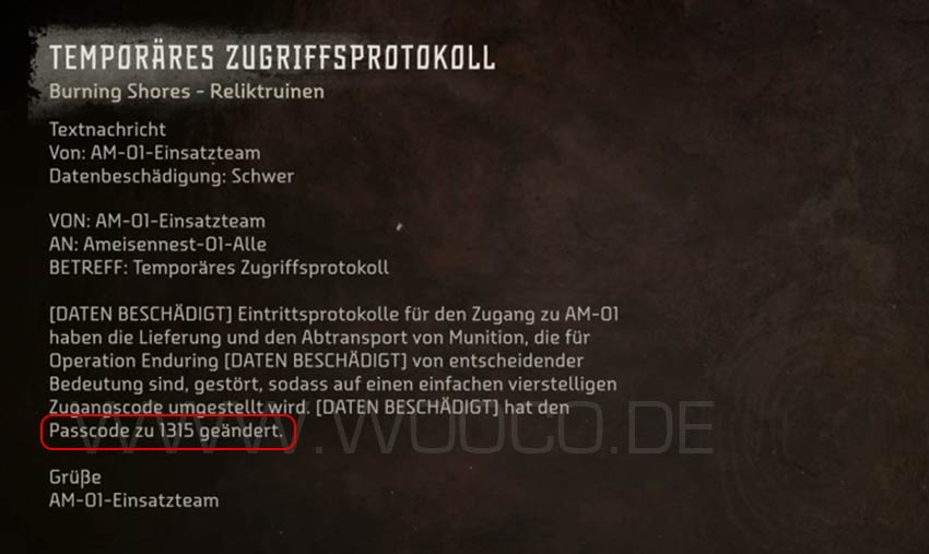 Murmelnde Höhle Türcode