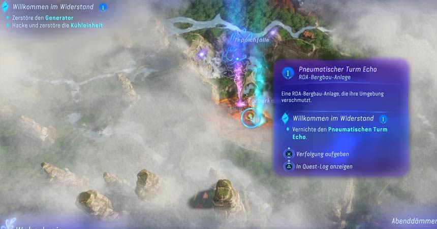 Avatar Frontiers of Pandora: RDA-Einrichtungen Fundorte 2 Pneumatischer Turm Echo 02