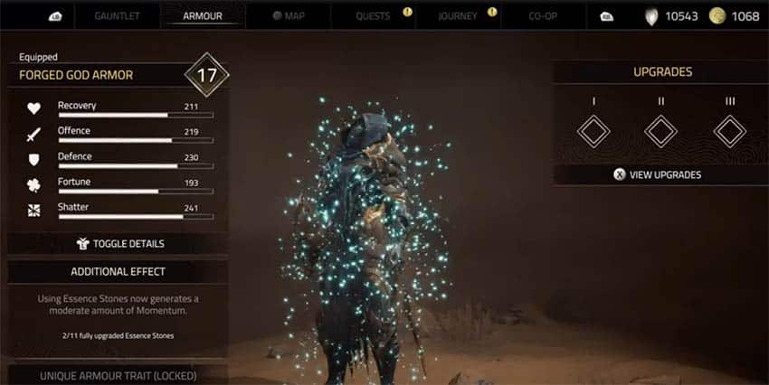 Forged God Armor Atlas Fallen