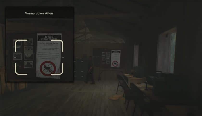 Warnung vor Affen