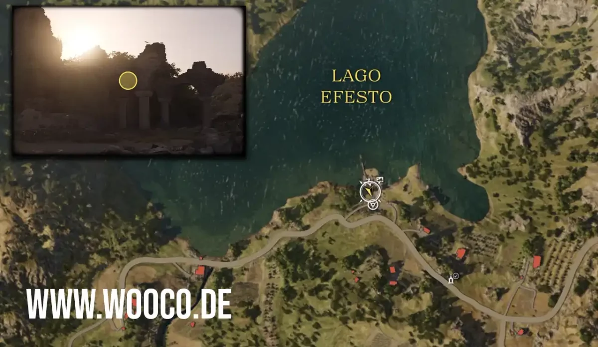 Ruinen des Neptun-Tempels beim Lago Efesto