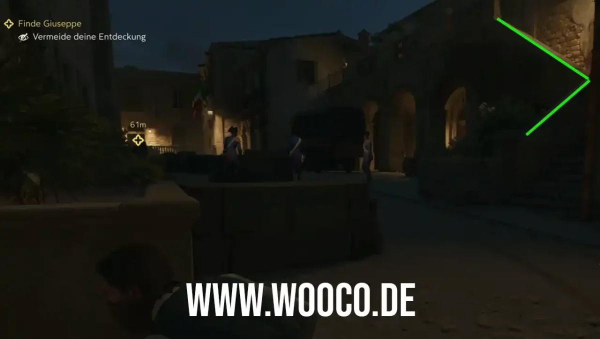 Schleiche unbemerkt zur Treppe