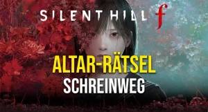 Silent Hill f Altar-Rätsel am Schreinweg mit Ema-Wänden und Symbolen zur Türöffnung