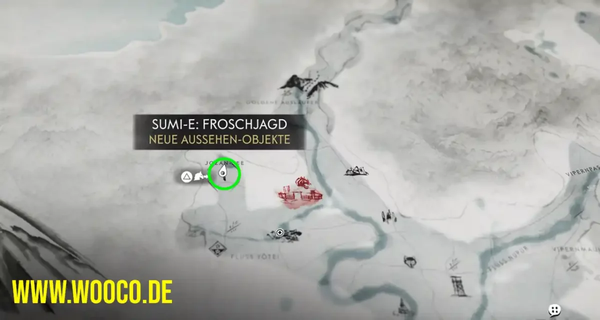 Sumi-E Gemälde Froschjagd