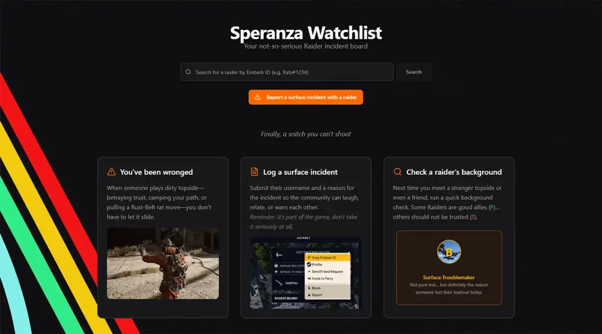 ARC Raiders Watchlist Speranza