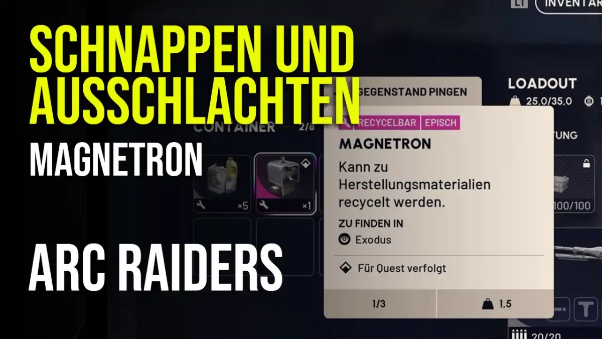 Arc Raiders Schnappen und ausschlachten