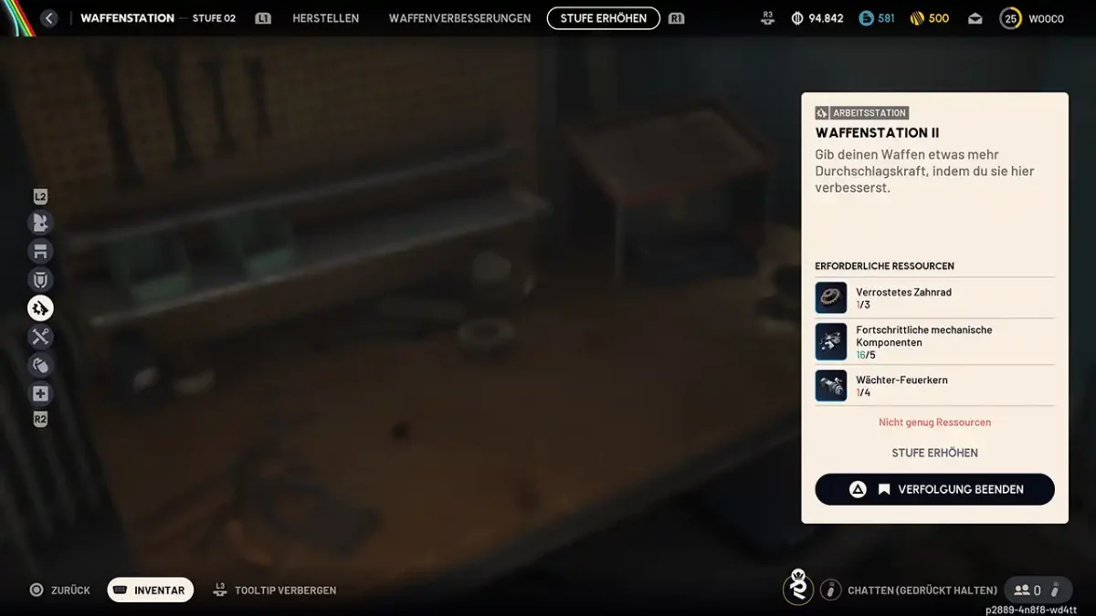 Arc Raiders Waffenstation Verbessern