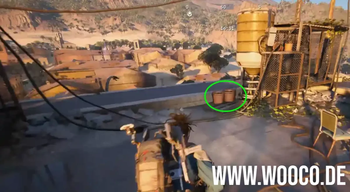 Dünger auf dem Dach