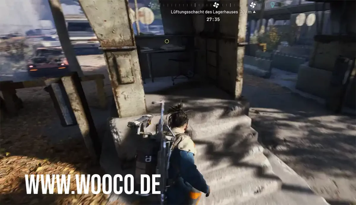 Fundort der Patrouillenfahrzeugschlüsselkarte