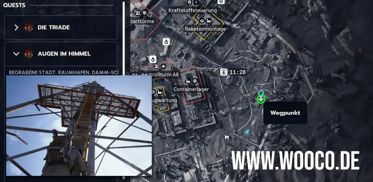 Kommunikationsturm im Raumhafen