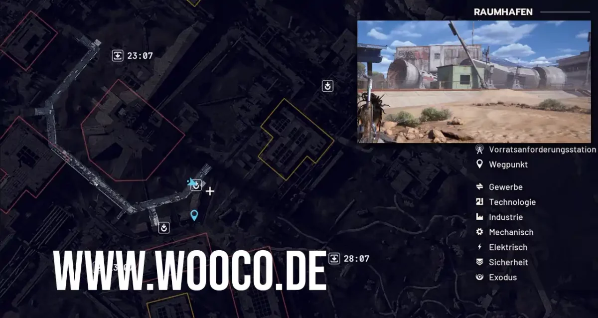 Raktenanlage Schubdüsen