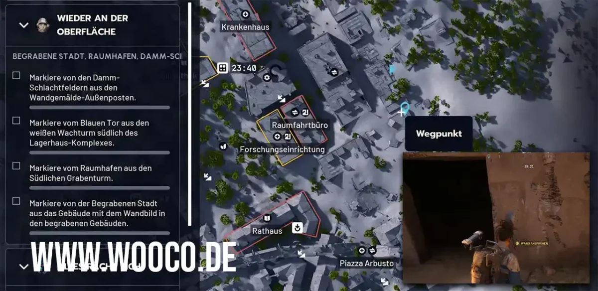 begrabene stadt wandbild